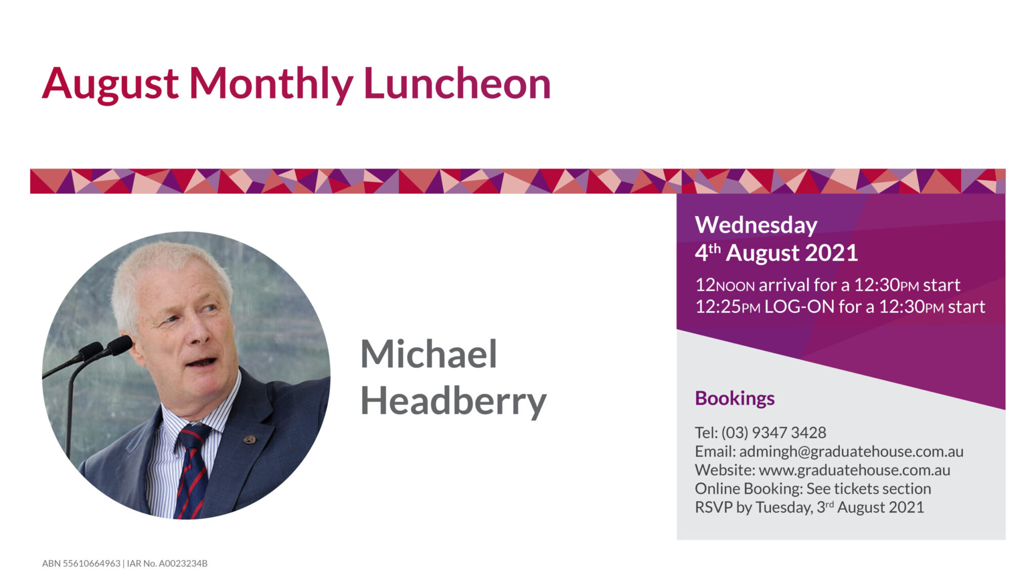 Monthly Luncheon August 2021