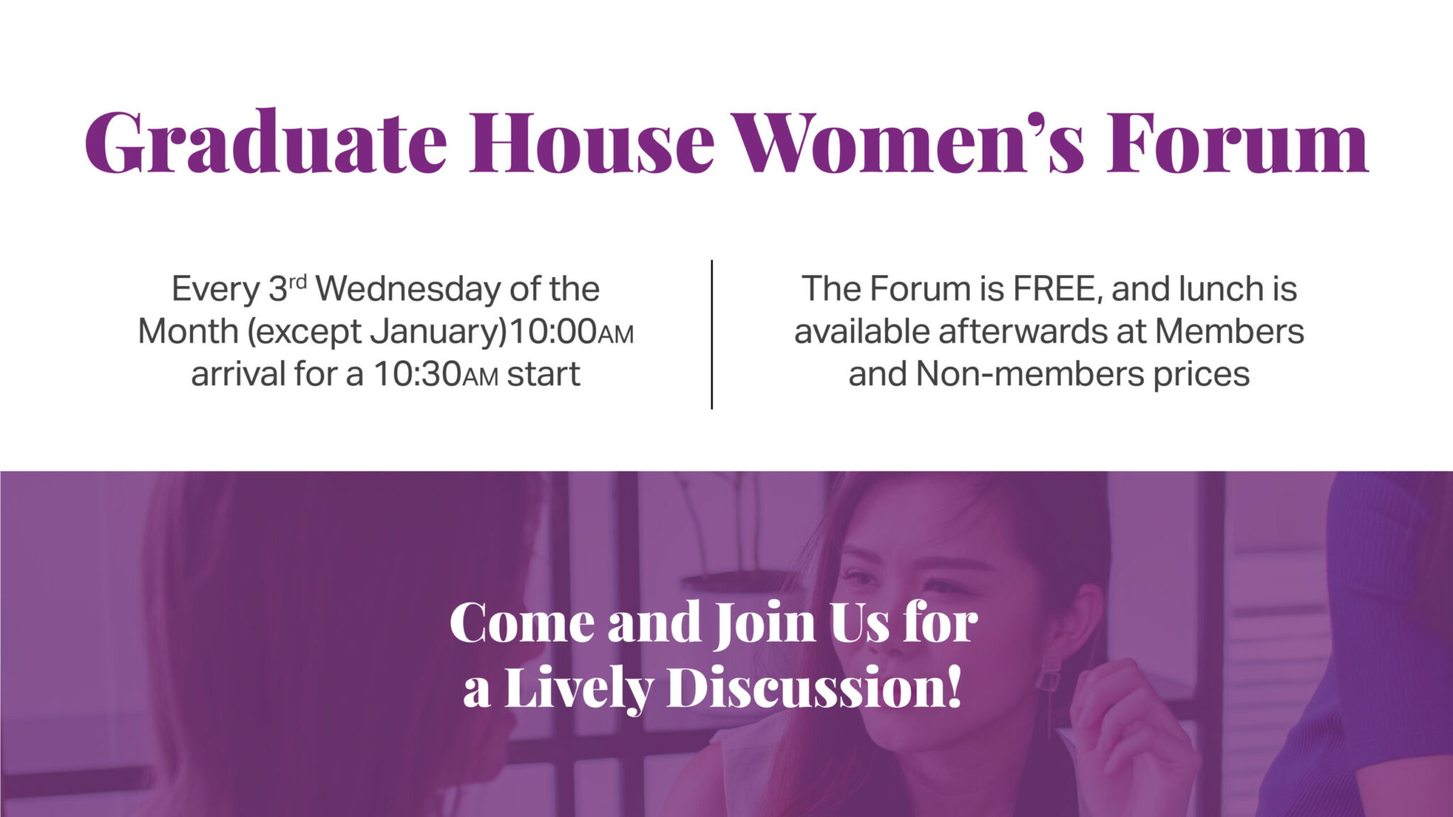 Image: Women's Forum at Graduate House