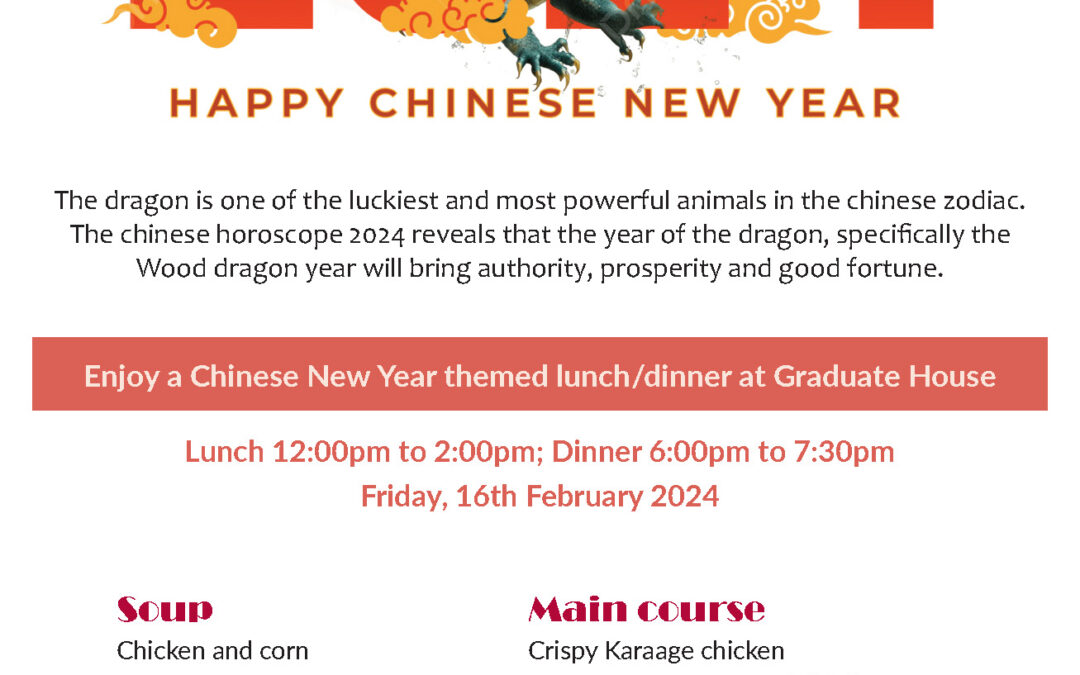 Chinese New Year Themed Lunch and Dinner